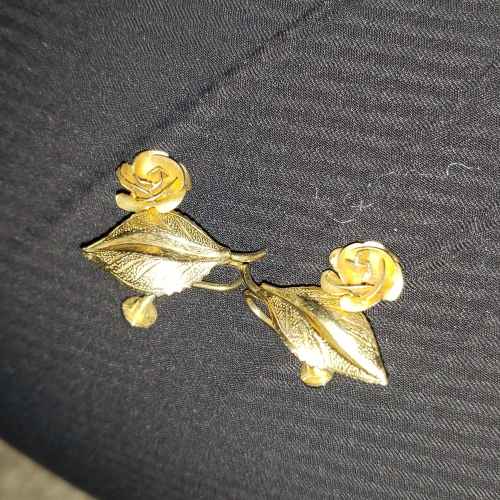 Signed Bono Boyd Sterling Silver Gold Plated clip erring